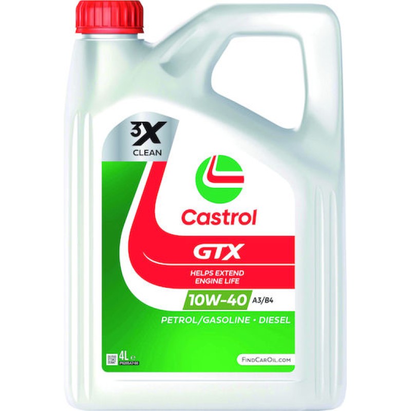 Λάδι CASTROL 10W40  GTX ULTRACLEAN  4L