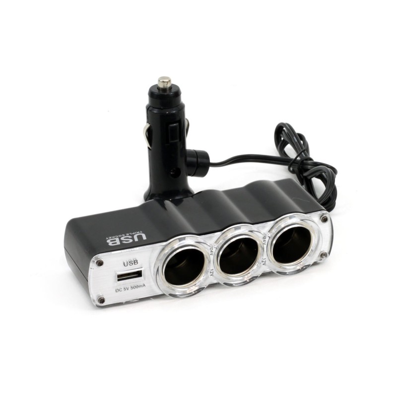 ΑΝΤΑΠΤΟΡΑΣ ΑΝΑΠΤΗΡΑ ΤΡΙΠΛΟΣ 12/24V ΜΕ USB 5V 500mA KAI ΚΑΛΩΔΙΟ 30cm - Amio - 01031/AM ΑΝΤΑΠΤΟΡΑΣ ΑΝΑΠΤΗΡΑ ΤΡΙΠΛΟΣ 12/24V ΜΕ USB 5V 500mA KAI ΚΑΛΩΔΙΟ 30cm - Amio - 01031/AM