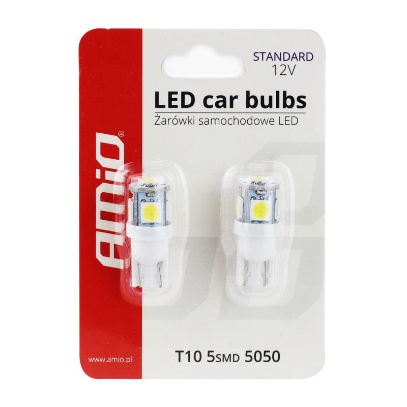 T10 W5W 12V W2,1x9,5d ΛΕΥΚΟ 5.600K 5SMDx5050 (ΚΑΡΦΩΤΟ) 2ΤΕΜ. - Amio - 01284/AM T10 W5W 12V W2,1x9,5d ΛΕΥΚΟ 5.600K 5SMDx5050 (ΚΑΡΦΩΤΟ) 2ΤΕΜ. - Amio - 01284/AM