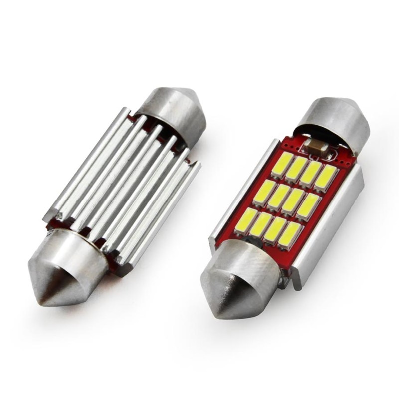 ΛΑΜΠΑΚΙΑ ΠΛΑΦΟΝΙΕΡΑΣ 36mm 12/24V 2,9W 5600K 12LED CANBUS FESTOON (ΛΕΥΚΟ) AMiO - 2 ΤΕΜ. - Amio - 01289/AM ΛΑΜΠΑΚΙΑ ΠΛΑΦΟΝΙΕΡΑΣ 36mm 12/24V 2,9W 5600K 12LED CANBUS FESTOON (ΛΕΥΚΟ) AMiO - 2 ΤΕΜ. - Amio - 01289/AM