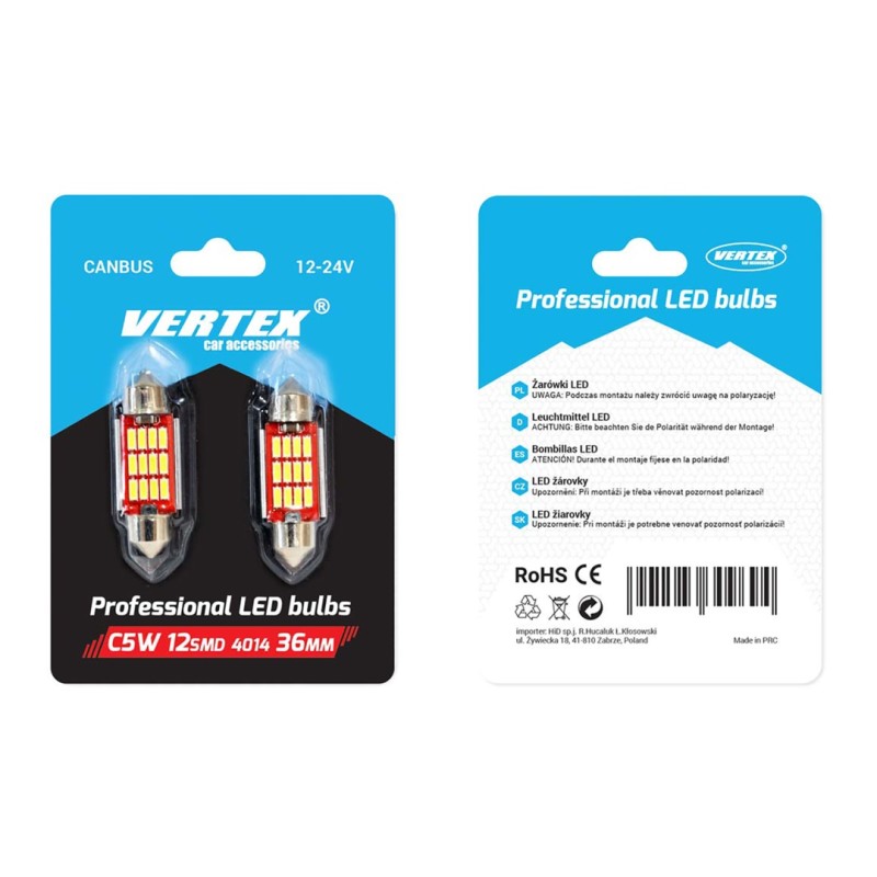 ΛΑΜΠΑΚΙΑ ΠΛΑΦΟΝΙΕΡΑΣ 36mm 12/24V 2,9W 5600K 12LED CANBUS FESTOON (ΛΕΥΚΟ) AMiO - 2 ΤΕΜ. - Amio - 01289/AM ΛΑΜΠΑΚΙΑ ΠΛΑΦΟΝΙΕΡΑΣ 36mm 12/24V 2,9W 5600K 12LED CANBUS FESTOON (ΛΕΥΚΟ) AMiO - 2 ΤΕΜ. - Amio - 01289/AM