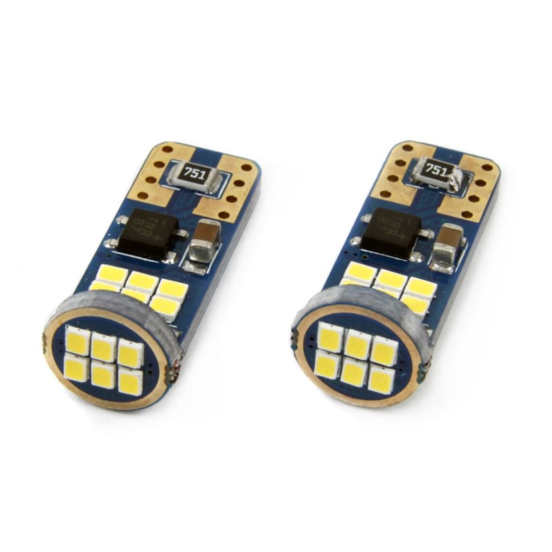 T10 W5W 12/24V 2,2W LED 18xSMD2016 CAN-BUS ULTRA BRIGHT ΛΕΥΚΟ 5600K 10x25mm 2ΤΕΜ. - Amio - 01292/AM T10 W5W 12/24V 2,2W LED 18xSMD2016 CAN-BUS ULTRA BRIGHT ΛΕΥΚΟ 5600K 10x25mm 2ΤΕΜ. - Amio - 01292/AM