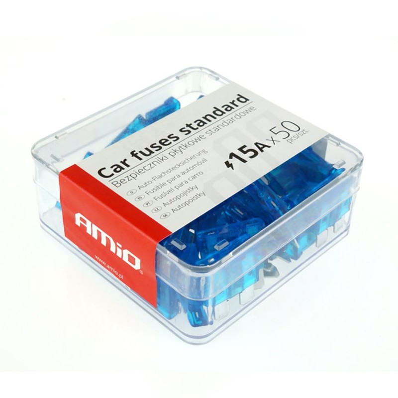 ΑΣΦΑΛΕΙΕΣ STANDARD 15A AMiO - 50 ΤΕΜ. ΚΟΥΤΙ - Amio - 01335/AM