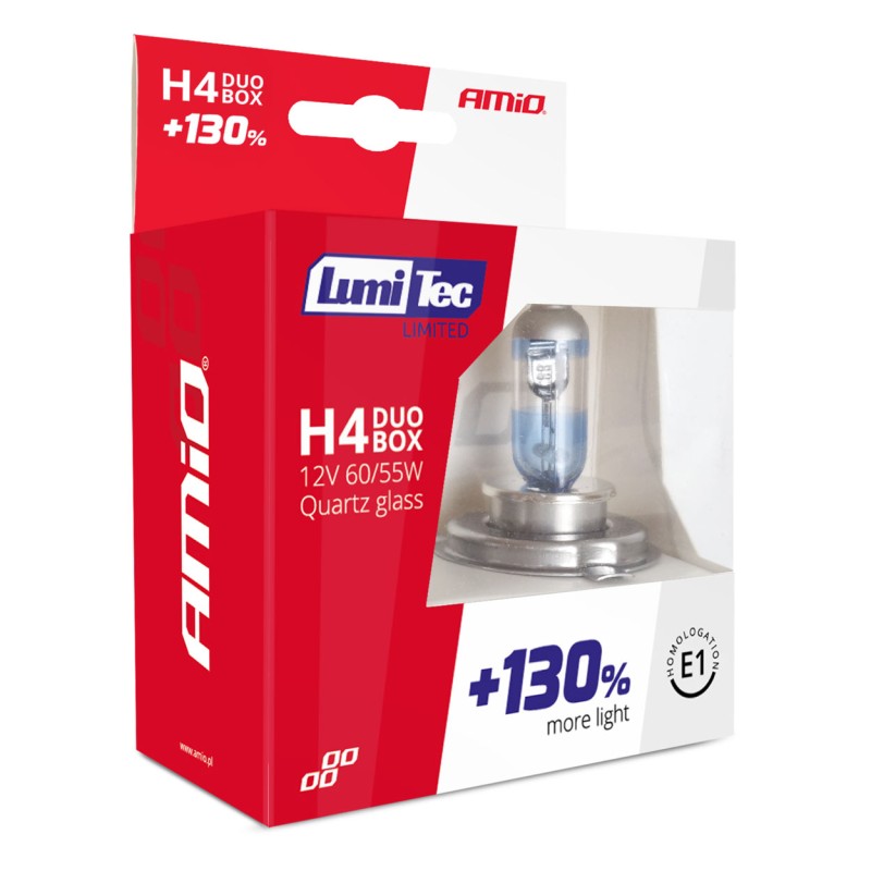 H4 12V 60/55W P43t LUMITEC LIMITED +130% UP TO 40m AMIO - 2 ΤΕΜ. - Amio - 01405/AM H4 12V 60/55W P43t LUMITEC LIMITED +130% UP TO 40m AMIO - 2 ΤΕΜ. - Amio - 01405/AM