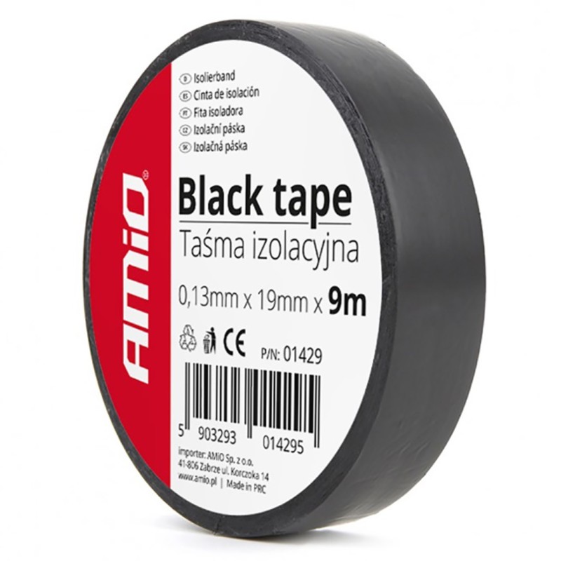 ΜΟΝΩΤΙΚΗ ΤΑΙΝΙΑ ΜΑΥΡΗ 19MM - 9M AMiO - 1 ΤΕΜ. - Amio - 01429/AM ΜΟΝΩΤΙΚΗ ΤΑΙΝΙΑ ΜΑΥΡΗ 19MM - 9M AMiO - 1 ΤΕΜ. - Amio - 01429/AM