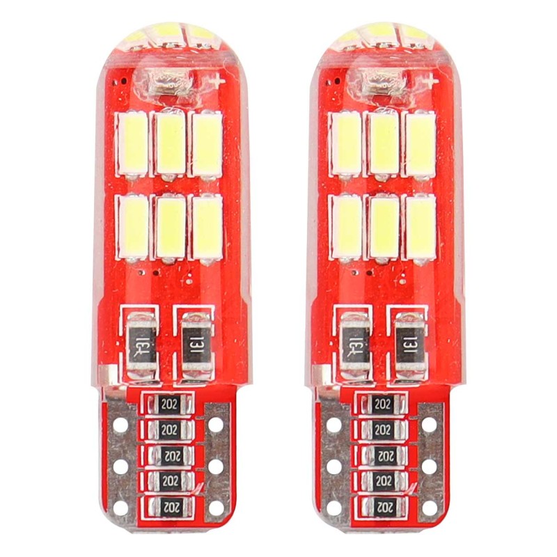 T10 W5W 12V W2,1x9,5d ΛΕΥΚΟ 5.600K 15SMDx4014 LED ΣΙΛΙΚΟΝΗΣ (ΚΑΡΦΩΤΟ - CAN-BUS) 2ΤΕΜ. - Amio - 01443/AM