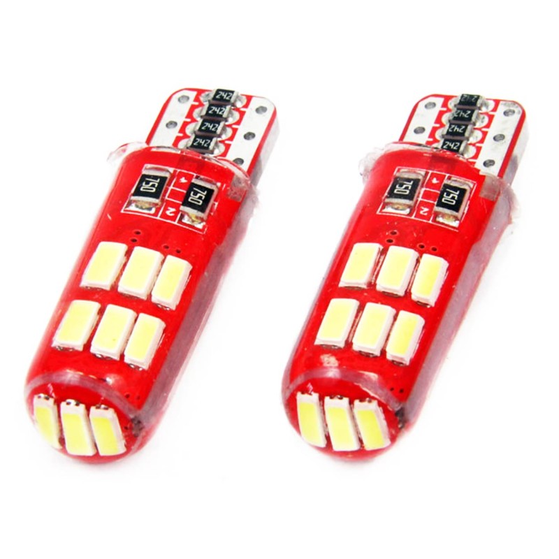 T10 W5W 12V W2,1x9,5d ΛΕΥΚΟ 5.600K 15SMDx4014 LED ΣΙΛΙΚΟΝΗΣ (ΚΑΡΦΩΤΟ - CAN-BUS) 2ΤΕΜ. - Amio - 01443/AM