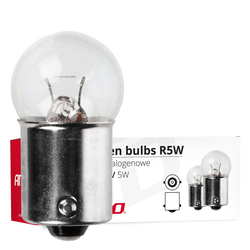 R5W 12V 5W BA15s (ΦΟΥΝΤΟΥΚΙ) ΑΛΟΓΟΝΟΥ ΚΟΥΤΙ 10ΤΕΜ. - Amio - 01485/AM