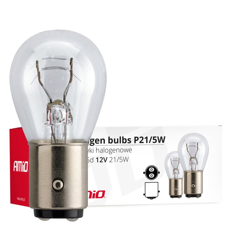 ΛΑΜΠΑΚΙΑ ΑΛΟΓΟΝΟΥ P21/5W 12V 21/5W BAY15d ΔΙΠΟΛΙΚΟ (STOP) ΑΜΙΟ - 10 ΤΕΜ. - Amio - 01488/AM ΛΑΜΠΑΚΙΑ ΑΛΟΓΟΝΟΥ P21/5W 12V 21/5W BAY15d ΔΙΠΟΛΙΚΟ (STOP) ΑΜΙΟ - 10 ΤΕΜ. - Amio - 01488/AM
