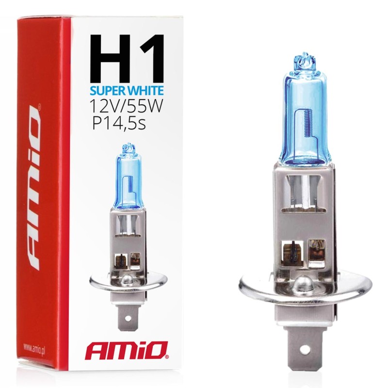 H1 12V 55W P14,5s SUPERWHITE AMIO - 1 ΤΕΜ. - Amio - 01489/AM H1 12V 55W P14,5s SUPERWHITE AMIO - 1 ΤΕΜ. - Amio - 01489/AM