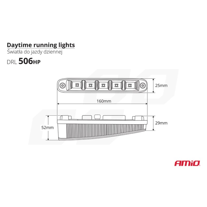ΦΩΤΑ ΗΜΕΡΑΣ DRL 12/24V 11,52W 10LED 1000Lm 160x25x52mm 2ΤΕΜ - Amio - 01522/AM ΦΩΤΑ ΗΜΕΡΑΣ DRL 12/24V 11,52W 10LED 1000Lm 160x25x52mm 2ΤΕΜ - Amio - 01522/AM