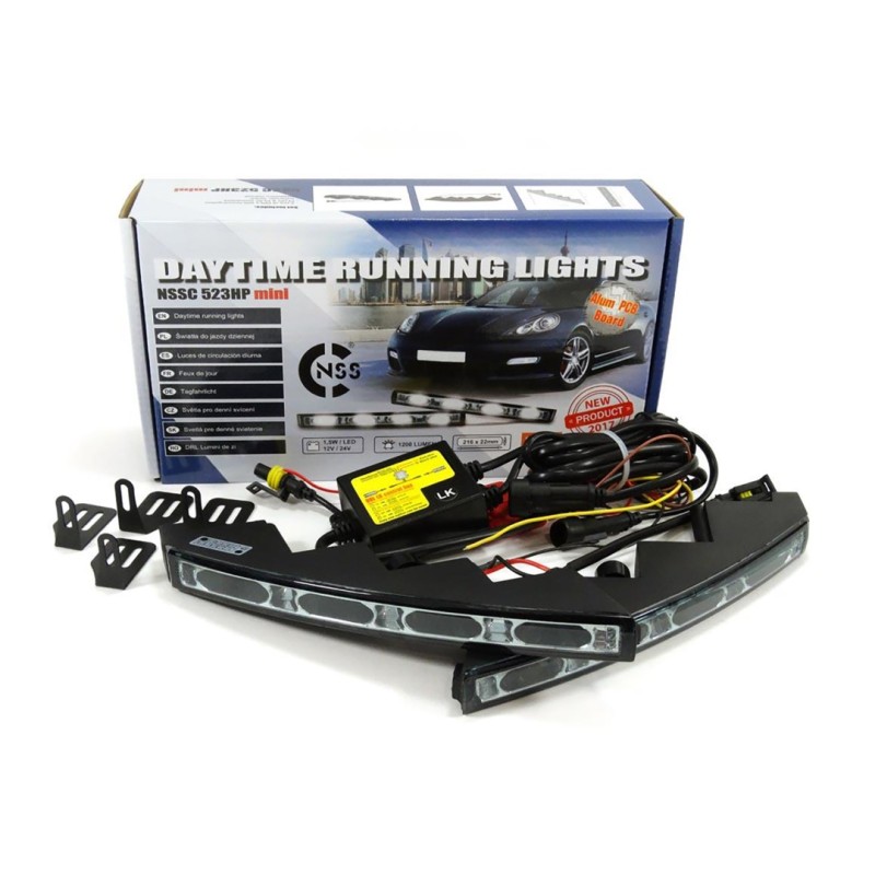 ΦΩΤΑ ΗΜΕΡΑΣ DRL 12/24V 12W 8LED(1,5W ANA LED) 1200Lm 170x22x60mm 2ΤΕΜ - Amio - 01526/AM