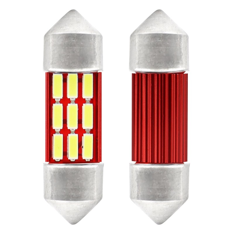 ΛΑΜΠΑΚΙΑ ΠΛΑΦΟΝΙΕΡΑΣ 31mm 12V 5.600K 12xSMD 4014 LED CAN-BUS  AMIO - 2 ΤΕΜ. - Amio - 01631/AM