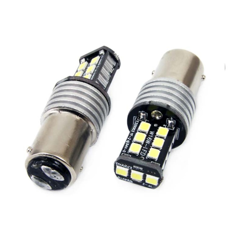 P21/5W 1157 12-24V 7.5W 6.000K 800lm LED CAN-BUS 15SMD 2835 ΑΜΙΟ -2ΤΕΜ - Amio - 01641/AM