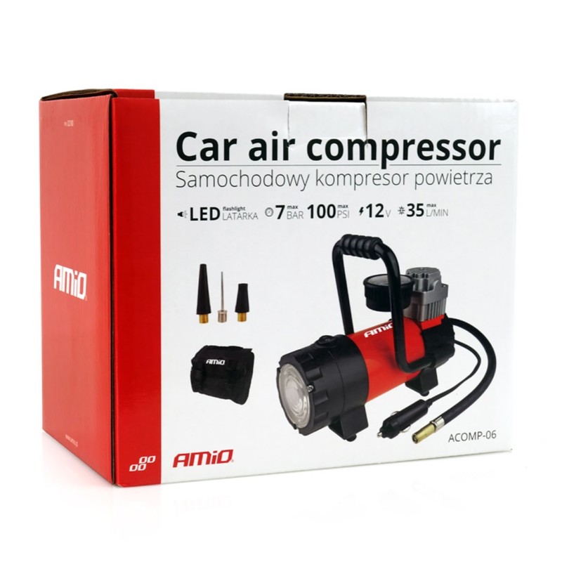 ΚΟΜΠΡΕΣΕΡ ΑΕΡΑ ΕΛΑΣΤΙΚΩΝ ΜΕΤΑΛΛΙΚΟΣ ACOMP-06 12V 100psi 7bar 28l/min ΜΕ ΦΙΣ ΑΝΑΠΤΗΡΑ ΚΑΙ ΚΑΛΩΔΙΟ 300cm ΚΑΙ ΦΑΚΟ LED AMiO - 1 ΤΕΜ. - Amio - 02180/AM ΚΟΜΠΡΕΣΕΡ ΑΕΡΑ ΕΛΑΣΤΙΚΩΝ ΜΕΤΑΛΛΙΚΟΣ ACOMP-06 12V 100psi 7bar 28l/min ΜΕ ΦΙΣ ΑΝΑΠΤΗΡΑ ΚΑΙ ΚΑΛΩΔΙΟ 300cm ΚΑΙ ΦΑΚΟ LED AMiO - 1 ΤΕΜ. - Amio - 02180/AM