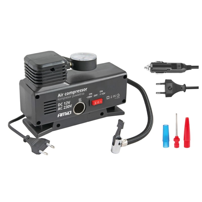 ΚΟΜΠΡΕΣΕΡ ΑΕΡΑ ΠΛΑΣΤΙΚΟ 12V/220V 18BAR-250PSI (ΜΑΝΟΜΕΤΡΟ/ΦΙΣ/4 ΑΝΤΑΠΤΟΡΕΣ/ΚΑΛΩΔΙΟ 300cm) AMiO - 1 ΤΕΜ. - Amio - 02188/AM ΚΟΜΠΡΕΣΕΡ ΑΕΡΑ ΠΛΑΣΤΙΚΟ 12V/220V 18BAR-250PSI (ΜΑΝΟΜΕΤΡΟ/ΦΙΣ/4 ΑΝΤΑΠΤΟΡΕΣ/ΚΑΛΩΔΙΟ 300cm) AMiO - 1 ΤΕΜ. - Amio - 02188/AM