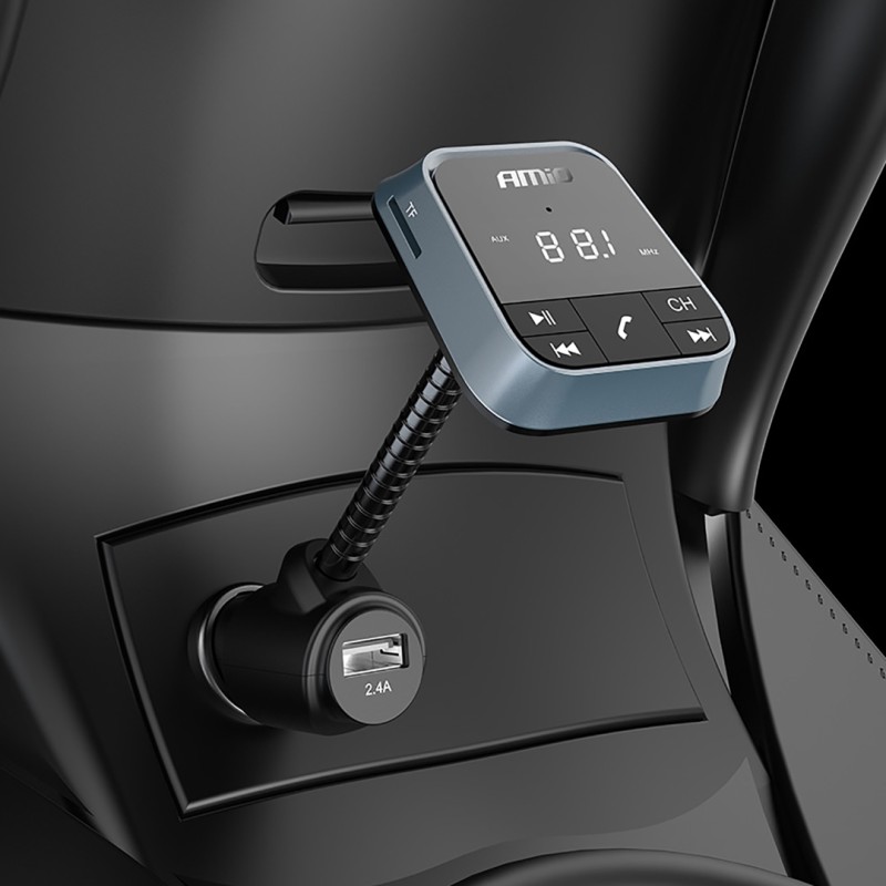 FM TRANSMITTER ΑΝΑΜΕΤΑΔΟΤΗΣ ΑΝΑΠΤΗΡΑ BT-01 12/24V ΜΕ ΦΟΡΤΙΣΤΗ USB 2,4A AMiO - 1 ΤΕΜ. - Amio - 02250/AM