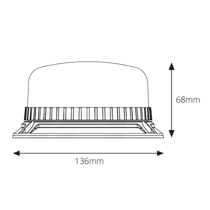 ΦΑΡΟΣ W03B 12V/24V 36LED ΒΙΔΩΤΟΣ (3 ΒΙΔΕΣ) ΠΟΡΤΟΚΑΛΙ IP56 136X68MM AMiO - 1 ΤΕΜ. - Amio - 02296/AM
