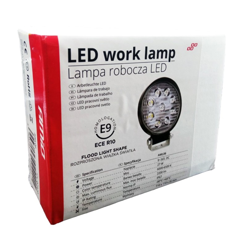 ΠΡΟΒΟΛΕΑΣ ΕΡΓΑΣΙΑΣ WORKING LAMP FLOOD 9LED 3030 9-36V 2160lm 6000K Φ 110mm AWL06 AMIO – 1 ΤΕΜ. - Amio - 02420/AM ΠΡΟΒΟΛΕΑΣ ΕΡΓΑΣΙΑΣ WORKING LAMP FLOOD 9LED 3030 9-36V 2160lm 6000K Φ 110mm AWL06 AMIO – 1 ΤΕΜ. - Amio - 02420/AM