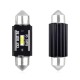 ΛΑΜΠΑΚΙΑ ΠΛΑΦΟΝΙΕΡΑΣ 36mm 12/24V 3,1W 5600K 1LED ULTRA BRIGHT CAN-BUS FESTOON (ΛΕΥΚΟ) AMiO - 2 ΤΕΜ. - Amio - 02442/AM