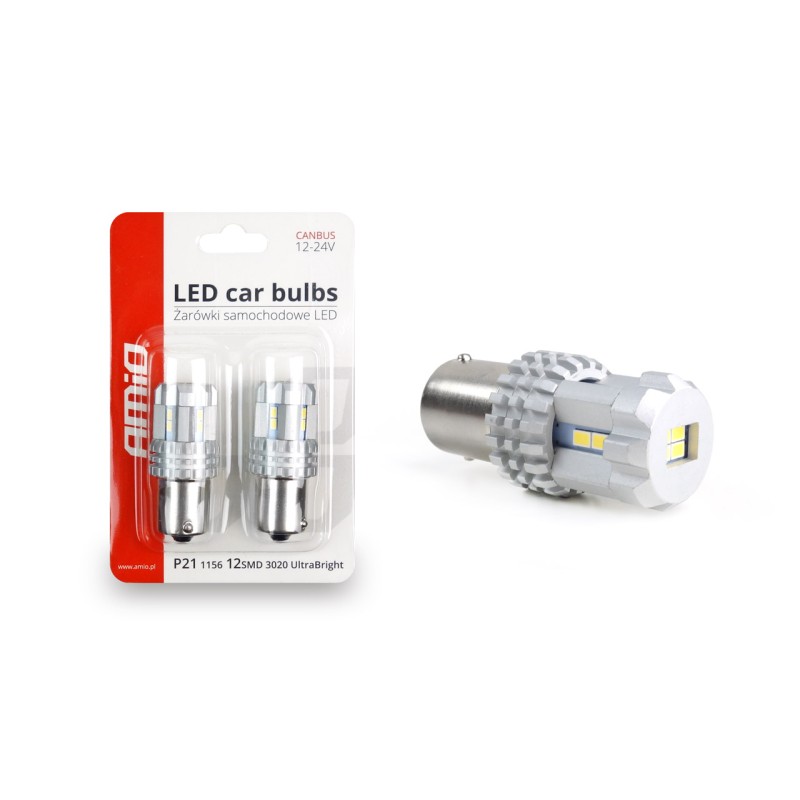 P21W BA15s 12/24V 22LED SMD ULTRABRIGHT CANBUS ΛΕΥΚΟ 2ΤΕΜ. - Amio - 02449/AM P21W BA15s 12/24V 22LED SMD ULTRABRIGHT CANBUS ΛΕΥΚΟ 2ΤΕΜ. - Amio - 02449/AM