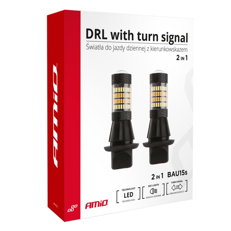 PY21W 12V BAU15s DRL 2 ΣΕ 1 ΛΕΥΚΟ/ΠΟΡΤΟΚΑΛΙ CAN-BUS 2x96 SMD 3014 2ΤΕΜ. - Amio - 02451/AM PY21W 12V BAU15s DRL 2 ΣΕ 1 ΛΕΥΚΟ/ΠΟΡΤΟΚΑΛΙ CAN-BUS 2x96 SMD 3014 2ΤΕΜ. - Amio - 02451/AM