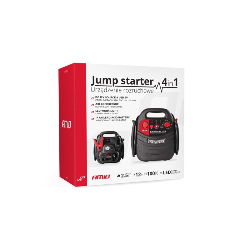 ΕΚΚΙΝΗΤΗΣ ΜΠΑΤΑΡΙΑΣ STARTER 4 ΣΕ 1 17Ah 12V DC 300A (700A max) 250PSI ΜΕ ΚΟΜΠΡΕΣΕΡ ΑΕΡΑ / ΜΑΝΟΜΕΤΡΟ / 3 LED / 2 ΠΡΙΖΕΣ 12V / 1 ΘΥΡΑ USB 5V 2,1A SENA ΓΙΑ ΒΕΝΖΙΝΗ ΚΑΙ DIESEL AMiO - 1 ΤΕΜ. - Amio - 02523/AM ΕΚΚΙΝΗΤΗΣ ΜΠΑΤΑΡΙΑΣ STARTER 4 ΣΕ 1 17Ah 12V DC 300A (700A max) 250PSI ΜΕ ΚΟΜΠΡΕΣΕΡ ΑΕΡΑ / ΜΑΝΟΜΕΤΡΟ / 3 LED / 2 ΠΡΙΖΕΣ 12V / 1 ΘΥΡΑ USB 5V 2,1A SENA ΓΙΑ ΒΕΝΖΙΝΗ ΚΑΙ DIESEL AMiO - 1 ΤΕΜ. - Amio - 02523/AM