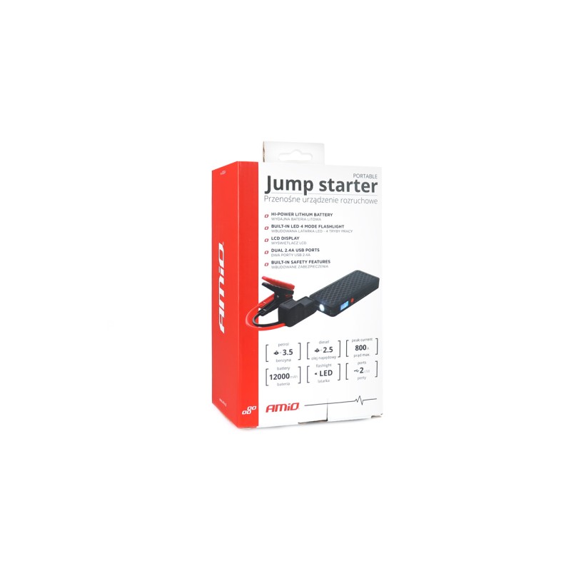 ΕΚΚΙΝΗΤΗΣ ΜΠΑΤΑΡΙΑΣ - STARTER POWERBANK / BOOSTER / STARTER SJ-02 12V 800A ΜΕ ΟΘΟΝΗ LCD ΑΜΙΟ - 1 ΤΕΜ. - Amio - 02524/AM ΕΚΚΙΝΗΤΗΣ ΜΠΑΤΑΡΙΑΣ - STARTER POWERBANK / BOOSTER / STARTER SJ-02 12V 800A ΜΕ ΟΘΟΝΗ LCD ΑΜΙΟ - 1 ΤΕΜ. - Amio - 02524/AM