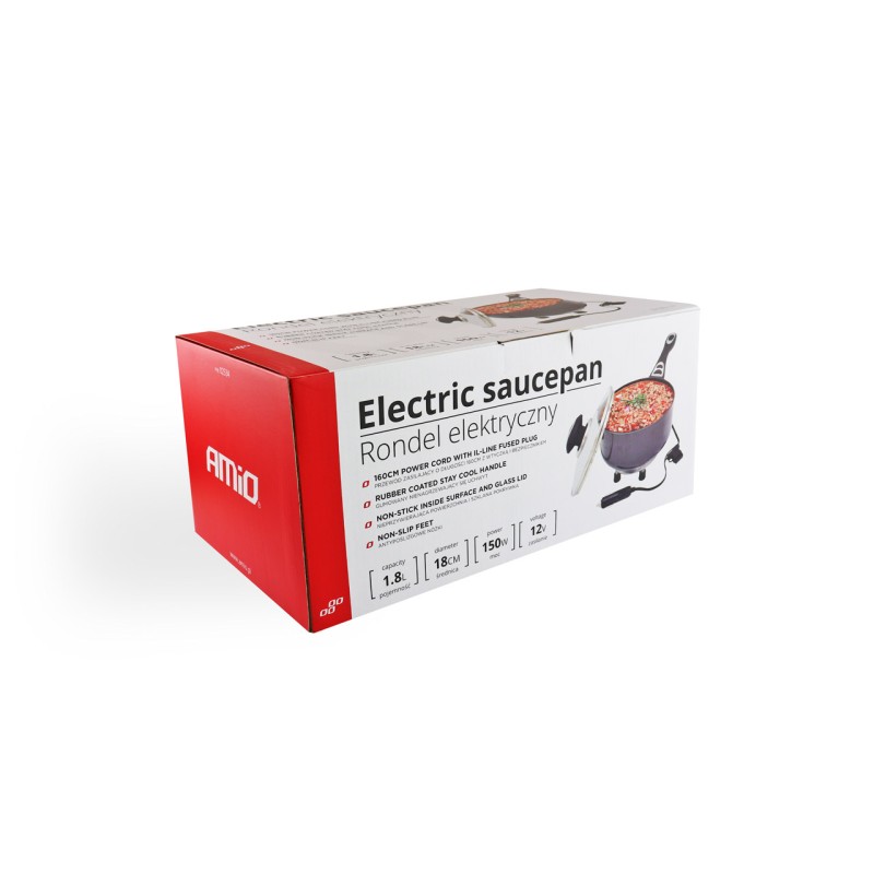 ΚΑΤΣΑΡΟΛΑΚΙ ΗΛΕΚΤΡΙΚΟ 12V 150W 1,9Lt ΜΕ ΦΙΣ ΑΝΑΠΤΗΡΑ - Amio - 02534/AM