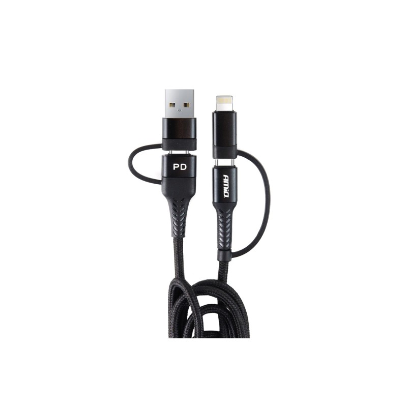 ΚΑΛΩΔΙΟ ΦΟΡΤΙΣΗΣ ΚΑΙ ΣΥΓΧΡΟΝΙΣΜΟΥ USB C/USB C iOs/USB A 100cm FullLINK UC-15 AMIO - Amio - 02547/AM ΚΑΛΩΔΙΟ ΦΟΡΤΙΣΗΣ ΚΑΙ ΣΥΓΧΡΟΝΙΣΜΟΥ USB C/USB C iOs/USB A 100cm FullLINK UC-15 AMIO - Amio - 02547/AM