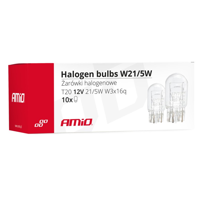 W21/5W (T20) 12V 21/5W W3x16q (ΚΑΡΦΩΤΟ ΑΚΑΛΥΚΟ) ΑΛΟΓΟΝΟΥ AMIO - 10 ΤΕΜ. - Amio - 02552/AM W21/5W (T20) 12V 21/5W W3x16q (ΚΑΡΦΩΤΟ ΑΚΑΛΥΚΟ) ΑΛΟΓΟΝΟΥ AMIO - 10 ΤΕΜ. - Amio - 02552/AM