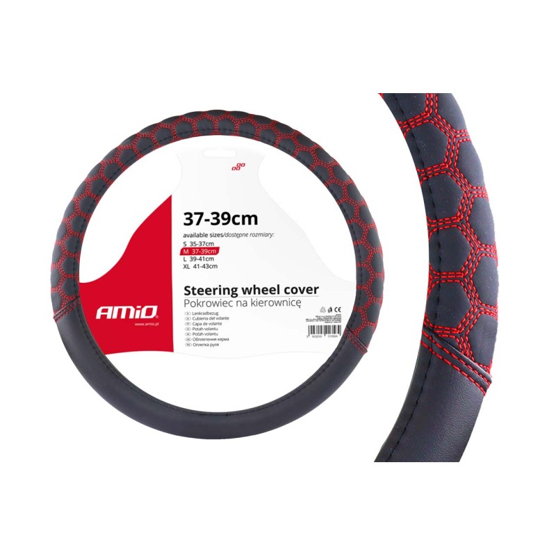 ΚΑΛΥΜΜΑ ΤΙΜΟΝΙΟΥ 37/39CM SWC-23 ΜΑΥΡΟ/ΚΟΚΚΙΝΟ - Amio - 02560/AM ΚΑΛΥΜΜΑ ΤΙΜΟΝΙΟΥ 37/39CM SWC-23 ΜΑΥΡΟ/ΚΟΚΚΙΝΟ - Amio - 02560/AM