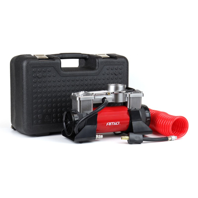 ΚΟΜΠΡΕΣΕΡ ΑΕΡΑ ΜΕΤΑΛΛΙΚΟ 12V 10BAR-150PSI-60L/min (ΘΗΚΗ/ΜΑΝΟΜΕΤΡΟ/ΦΙΣ/3 ΑΝΤΑΠΤΟΡΕΣ/ΚΑΛΩΔΙΟ 300cm) - Amio - 02640/AM ΚΟΜΠΡΕΣΕΡ ΑΕΡΑ ΜΕΤΑΛΛΙΚΟ 12V 10BAR-150PSI-60L/min (ΘΗΚΗ/ΜΑΝΟΜΕΤΡΟ/ΦΙΣ/3 ΑΝΤΑΠΤΟΡΕΣ/ΚΑΛΩΔΙΟ 300cm) - Amio - 02640/AM