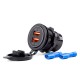 ΠΡΙΖΑ ΦΟΡΤΙΣΗΣ ΜΕ 2 ΘΥΡΕΣ USB 12/24V 3.0A Φ37mmX51mm QUICK CHARGE 12/24V MOD-05 - Amio - 02855/AM