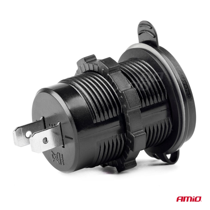 ΠΡΙΖΑ ΦΟΡΤΙΣΤΗΣ USB + TYPE C QUICK CHARGE 12/24V Φ37mmX51mm MOD-08 - Amio - 02858/AM ΠΡΙΖΑ ΦΟΡΤΙΣΤΗΣ USB + TYPE C QUICK CHARGE 12/24V Φ37mmX51mm MOD-08 - Amio - 02858/AM