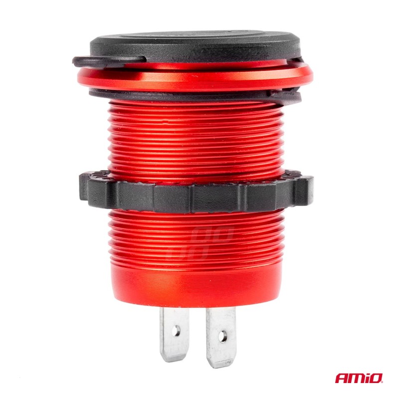 ΠΡΙΖΑ ΦΟΡΤΙΣΗΣ ΜΕ 2 ΘΥΡΕΣ USB + TYPE C ΚΑΙ ΚΑΠΑΚΙ ΚΟΚΚΙΝΗ 12/24V 5-12V 3.0A QUICK CHARGER MOD-09 AMIO -1 ΤΕΜ. - Amio - 02859/AM ΠΡΙΖΑ ΦΟΡΤΙΣΗΣ ΜΕ 2 ΘΥΡΕΣ USB + TYPE C ΚΑΙ ΚΑΠΑΚΙ ΚΟΚΚΙΝΗ 12/24V 5-12V 3.0A QUICK CHARGER MOD-09 AMIO -1 ΤΕΜ. - Amio - 02859/AM