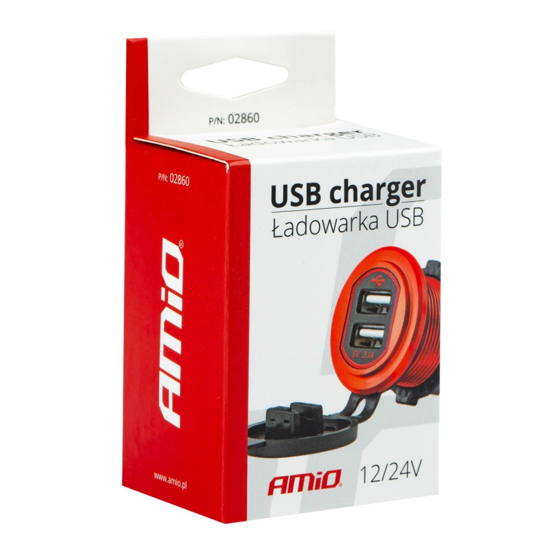 ΠΡΙΖΑ ΦΟΡΤΙΣΗΣ ΜΕ 2 ΘΥΡΕΣ USB ΚΑΙ ΚΑΠΑΚΙ ΚΟΚΚΙΝΗ/ΜΑΥΡΗ 12/24V 5V 3.1A MOD-10 AMIO - Amio - 02860/AM ΠΡΙΖΑ ΦΟΡΤΙΣΗΣ ΜΕ 2 ΘΥΡΕΣ USB ΚΑΙ ΚΑΠΑΚΙ ΚΟΚΚΙΝΗ/ΜΑΥΡΗ 12/24V 5V 3.1A MOD-10 AMIO - Amio - 02860/AM