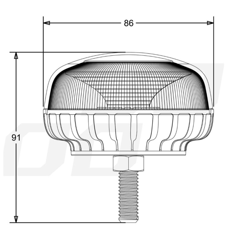 ΦΑΡΟΣ LED MINI 12/24V 18SMD ΒΙΔΩΤΟΣ ΠΟΡΤΟΚΑΛΙ 91x86mm ΑMiO - 1 TEM. - Amio - 02923/AM