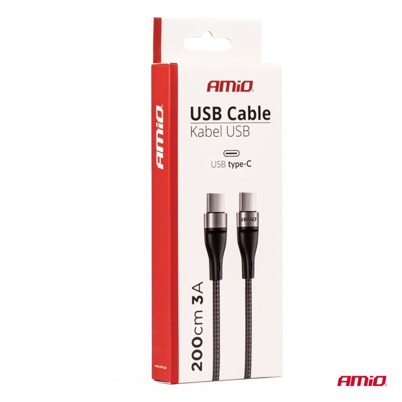 ΚΑΛΩΔΙΟ ΦΟΡΤΙΣΗΣ ΚΑΙ ΣΥΓΧΡΟΝΙΣΜΟΥ USB TYPE C 200cm 3.0A UC-18 AMIO - 1 ΤΕΜ. - Amio - 02930/AM ΚΑΛΩΔΙΟ ΦΟΡΤΙΣΗΣ ΚΑΙ ΣΥΓΧΡΟΝΙΣΜΟΥ USB TYPE C 200cm 3.0A UC-18 AMIO - 1 ΤΕΜ. - Amio - 02930/AM