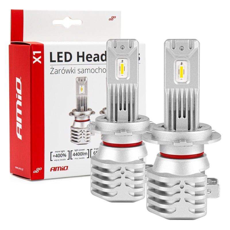 ΛΑΜΠΕΣ LED H7 10-16V 40W 6.500K 4400lm (ΨΥΚΤΡΑ) X1 AMIO - 2ΤΕΜ. - Amio - 02966/AM ΛΑΜΠΕΣ LED H7 10-16V 40W 6.500K 4400lm (ΨΥΚΤΡΑ) X1 AMIO - 2ΤΕΜ. - Amio - 02966/AM