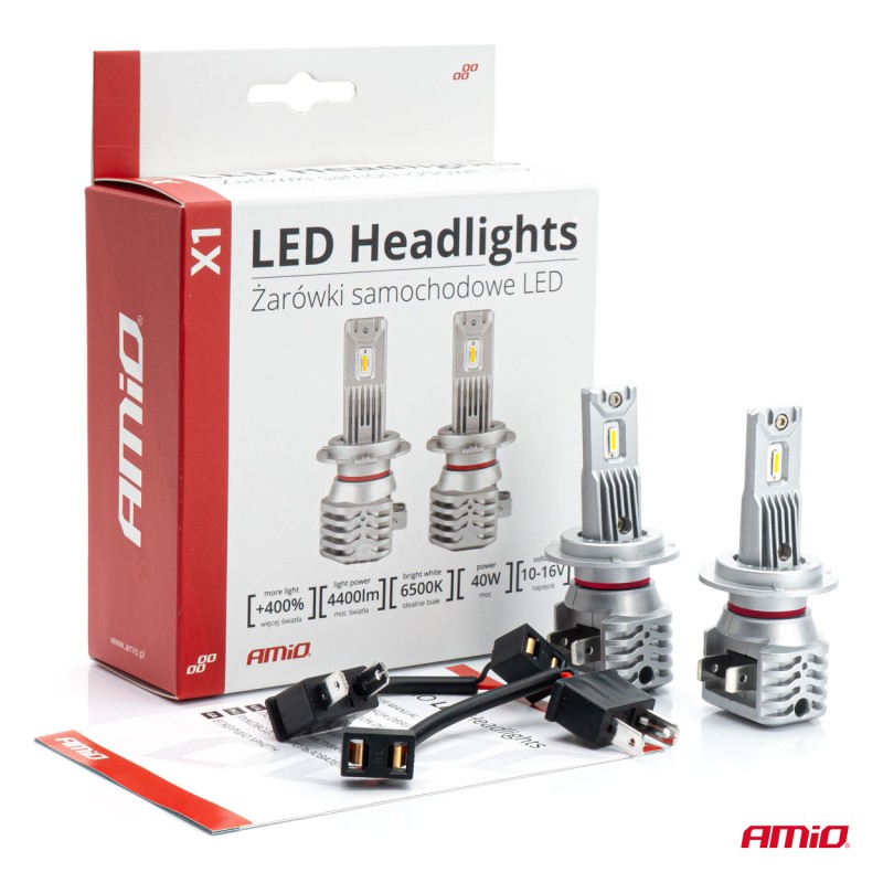 ΛΑΜΠΕΣ LED H7 10-16V 40W 6.500K 4400lm (ΨΥΚΤΡΑ) X1 AMIO - 2ΤΕΜ. - Amio - 02966/AM ΛΑΜΠΕΣ LED H7 10-16V 40W 6.500K 4400lm (ΨΥΚΤΡΑ) X1 AMIO - 2ΤΕΜ. - Amio - 02966/AM