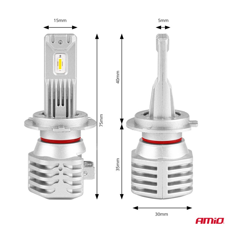 ΛΑΜΠΕΣ LED H7 10-16V 40W 6.500K 4400lm (ΨΥΚΤΡΑ) X1 AMIO - 2ΤΕΜ. - Amio - 02966/AM ΛΑΜΠΕΣ LED H7 10-16V 40W 6.500K 4400lm (ΨΥΚΤΡΑ) X1 AMIO - 2ΤΕΜ. - Amio - 02966/AM