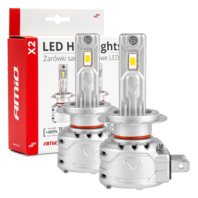 ΛΑΜΠΕΣ LED H7/Η18 10-16V 72W 6.500K 7920lm CANBUS (ΑΝΕΜΙΣΤΗΡΑΚΙ) X2 SERIES AMIO - 2ΤΕΜ. - Amio - 02973/AM
