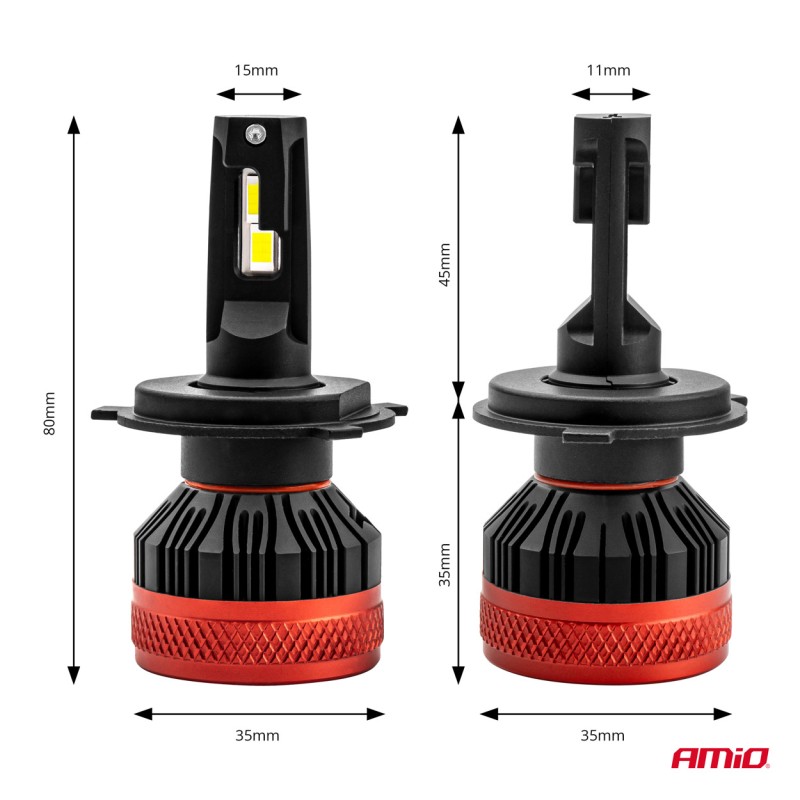 ΛΑΜΠΕΣ LED H4 10-16V 90W 6.500K 9900lm CAN BUS (ME ΑΝΕΜΙΣΤΗΡΑΚΙ) X3 SERIES AMIO - 2ΤΕΜ. - Amio - 02979/AM ΛΑΜΠΕΣ LED H4 10-16V 90W 6.500K 9900lm CAN BUS (ME ΑΝΕΜΙΣΤΗΡΑΚΙ) X3 SERIES AMIO - 2ΤΕΜ. - Amio - 02979/AM