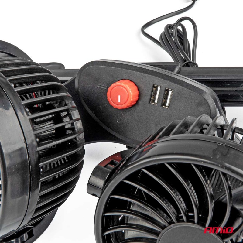 ΑΝΕΜΙΣΤΗΡΑΣ ΔΙΠΛΟΣ 12V 2χ4''(10,8cm) ΜΕ ΦΙΣ ΑΝΑΠΤΗΡΑ/2 USB 5V & ΣΤΗΡΙΞΗ ΣΤΟ ΠΡΟΣΚΕΦΑΛΟ ΑMiO - 1 TEM. - Amio - 03009/AM ΑΝΕΜΙΣΤΗΡΑΣ ΔΙΠΛΟΣ 12V 2χ4''(10,8cm) ΜΕ ΦΙΣ ΑΝΑΠΤΗΡΑ/2 USB 5V & ΣΤΗΡΙΞΗ ΣΤΟ ΠΡΟΣΚΕΦΑΛΟ ΑMiO - 1 TEM. - Amio - 03009/AM