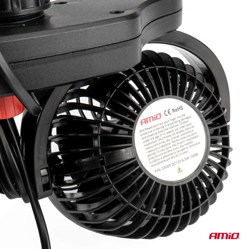 ΑΝΕΜΙΣΤΗΡΑΣ ΔΙΠΛΟΣ 12V 2χ4''(10,8cm) ΜΕ ΦΙΣ ΑΝΑΠΤΗΡΑ/2 USB 5V & ΣΤΗΡΙΞΗ ΣΤΟ ΠΡΟΣΚΕΦΑΛΟ ΑMiO - 1 TEM. - Amio - 03009/AM ΑΝΕΜΙΣΤΗΡΑΣ ΔΙΠΛΟΣ 12V 2χ4''(10,8cm) ΜΕ ΦΙΣ ΑΝΑΠΤΗΡΑ/2 USB 5V & ΣΤΗΡΙΞΗ ΣΤΟ ΠΡΟΣΚΕΦΑΛΟ ΑMiO - 1 TEM. - Amio - 03009/AM