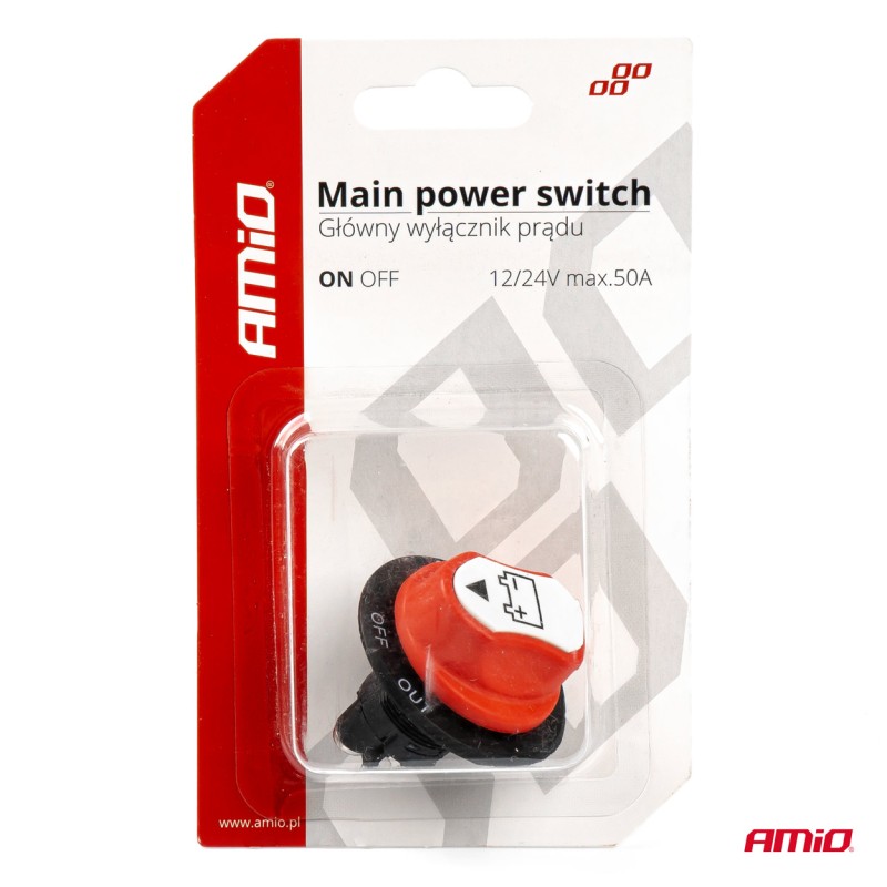 ΔΙΑΚΟΠΤΗΣ POWER-OFF ΜΠΑΤΑΡΙΑΣ ΓΕΝΙΚΟΥ ΡΕΥΜΑΤΟΣ 12-32V 50A 29mm 3 ΛΕΙΤΟΥΡΓΙΩΝ AMIO - 1 ΤΕΜ. - Amio - 03025/AM ΔΙΑΚΟΠΤΗΣ POWER-OFF ΜΠΑΤΑΡΙΑΣ ΓΕΝΙΚΟΥ ΡΕΥΜΑΤΟΣ 12-32V 50A 29mm 3 ΛΕΙΤΟΥΡΓΙΩΝ AMIO - 1 ΤΕΜ. - Amio - 03025/AM