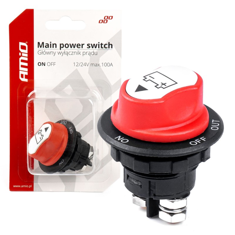 ΔΙΑΚΟΠΤΗΣ POWER-OFF ΜΠΑΤΑΡΙΑΣ ΓΕΝΙΚΟΥ ΡΕΥΜΑΤΟΣ 12>32V max100A preak 500A 29mm 3 ΛΕΙΤΟΥΡΓΙΩΝ ΑΜΙΟ - 1 ΤΕΜ. - Amio - 03026/AM ΔΙΑΚΟΠΤΗΣ POWER-OFF ΜΠΑΤΑΡΙΑΣ ΓΕΝΙΚΟΥ ΡΕΥΜΑΤΟΣ 12>32V max100A preak 500A 29mm 3 ΛΕΙΤΟΥΡΓΙΩΝ ΑΜΙΟ - 1 ΤΕΜ. - Amio - 03026/AM