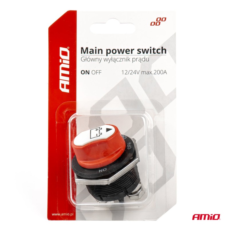 ΔΙΑΚΟΠΤΗΣ POWER-OFF ΓΕΝΙΚΟΥ ΡΕΥΜΑΤΟΣ ΜΠΑΤΑΡΙΑΣ 12>32V max200A preak1000A 3 ΛΕΙΤΟΥΡΓΙΩΝ ΑΜΙΟ - 1 ΤΕΜ. - Amio - 03027/AM ΔΙΑΚΟΠΤΗΣ POWER-OFF ΓΕΝΙΚΟΥ ΡΕΥΜΑΤΟΣ ΜΠΑΤΑΡΙΑΣ 12>32V max200A preak1000A 3 ΛΕΙΤΟΥΡΓΙΩΝ ΑΜΙΟ - 1 ΤΕΜ. - Amio - 03027/AM