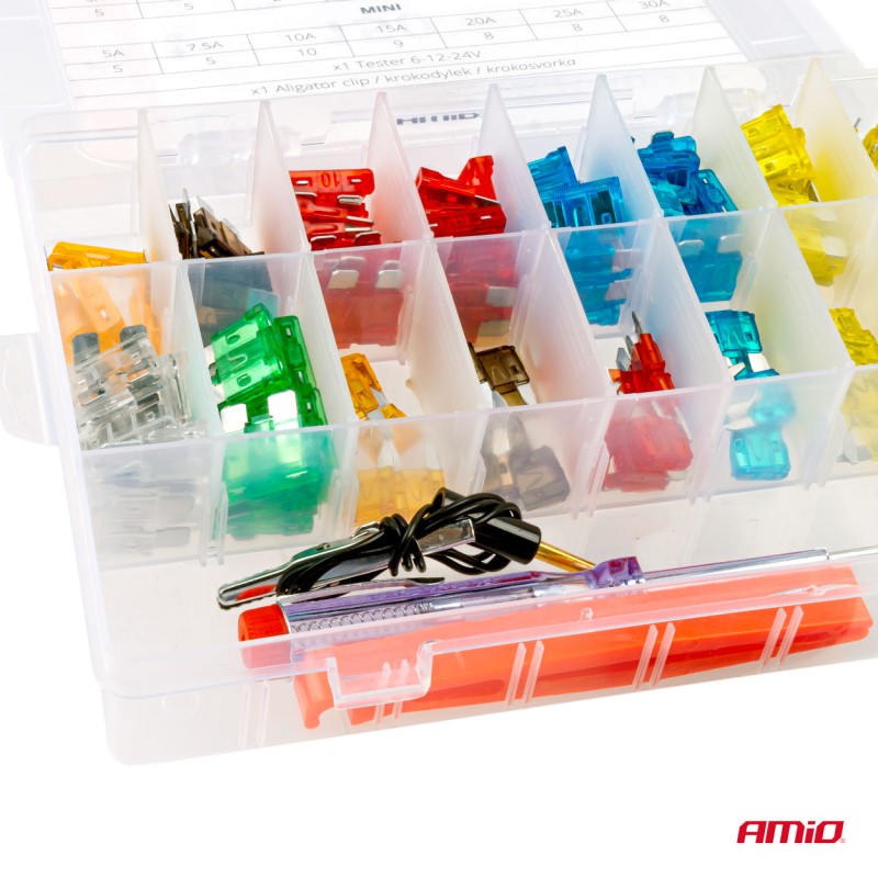 ΑΣΦΑΛΕΙΕΣ STANDARD/MICRO ΜΕ ΔΟΚΙΜΑΣΤΙΚΟ ΚΑΤΣΑΒΙΔΙ 6-24V & ΕΡΓΑΛΕΙΟ ΑΦΑΙΡΕΣΗΣ SET ΑΜΙΟ - 150 ΤΕΜ. - Amio - 03037/AM ΑΣΦΑΛΕΙΕΣ STANDARD/MICRO ΜΕ ΔΟΚΙΜΑΣΤΙΚΟ ΚΑΤΣΑΒΙΔΙ 6-24V & ΕΡΓΑΛΕΙΟ ΑΦΑΙΡΕΣΗΣ SET ΑΜΙΟ - 150 ΤΕΜ. - Amio - 03037/AM